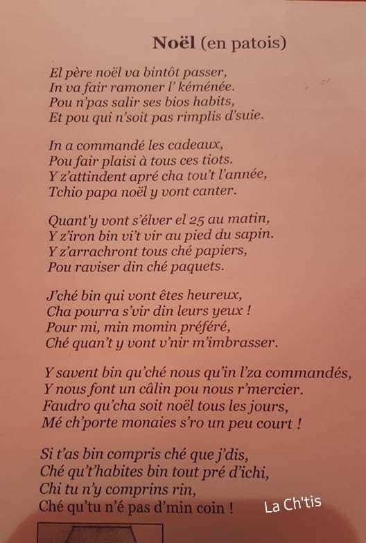 Poème :sur le Père Noël en Ch'ti